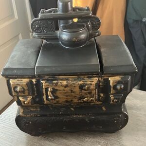 Vintage Mc coy Black and Gold cookie jar